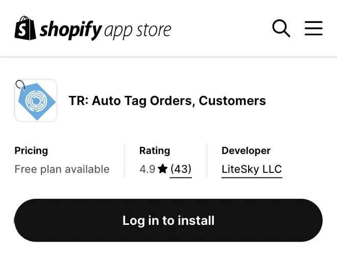 Install TagRobot from the Shopify App Store